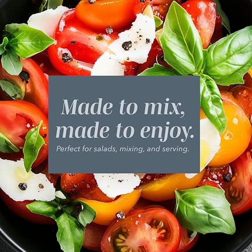 COOK WITH COLOR Mixing Bowls with Lids - 12 Piece Plastic Nesting Bowls Set includes 6 Prep Bowls and 6 Lids, Microwave Safe Mixing Bowl Set, Blue Embossed 5