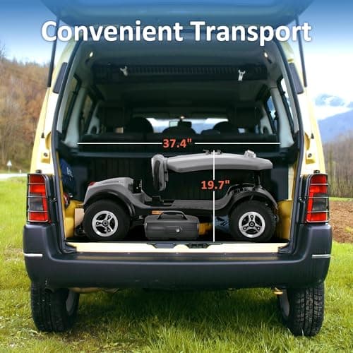 MCombo Power Mobility Scooter for Adults, 4 Wheel Mobility Scooter with Rotating Swivel Seat, 15 Miles, 4.97MPH, Headlight, Basket and Charger Included, MS315 (Silver) 7