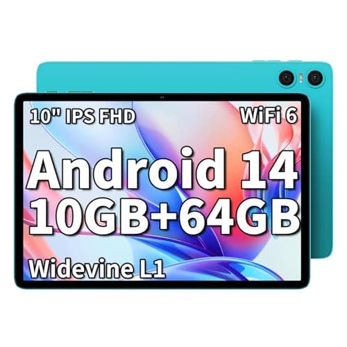 TECLAST P30 10 inch Tablet, 10GB RAM 64GB ROM | Android 14, 1TB Expand, Octa-Core Processor, 1280x800 IPS HD Touch Screen, WiFi 6, Dual Camera, BT5.4, 6000mAh