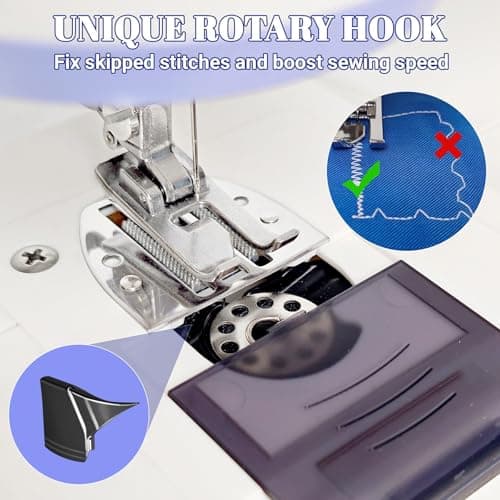 Beginner-Friendly Mini Sewing Machine with 12 Built-in Stitches, Sewing Machine with Foot Pedal, Portable, High-Low Speeds, Perfect for Sewing Enthusiasts 5