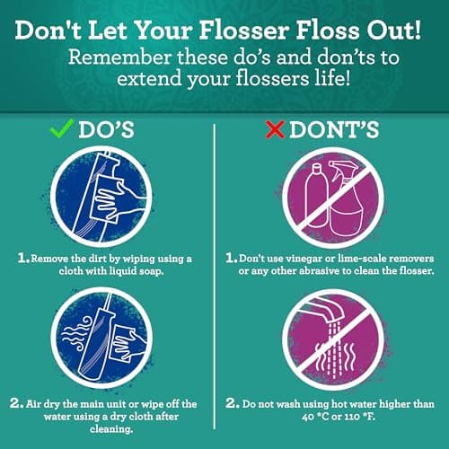 GuruNanda Lion & Lamb Kit 2.0, Electric Toothbrush with Water Flosser Combo, 4 Jet Tips, 4 Brush Heads, & IPX7 Waterproof Design for Complete Oral Care, Lavender 8