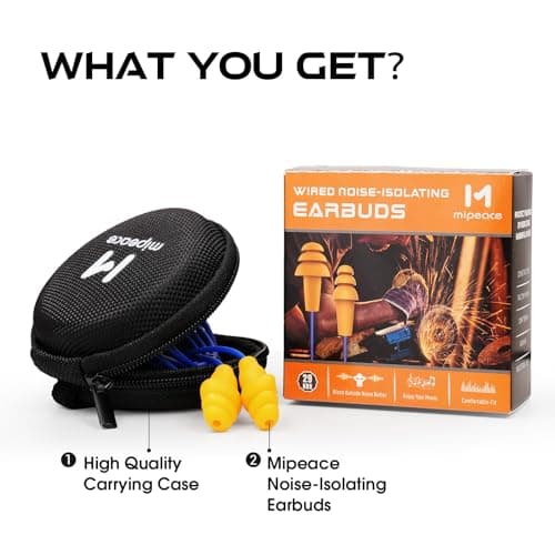 MIPEACE Ear Plug Headphones for Work, Work Earbuds USB Type C Headphones Earphones for Industrial Safety Construction(Without Mic & Control) 7