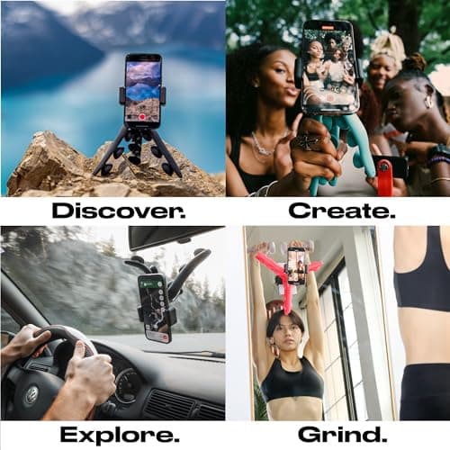 Tenikle PRO Jet Black - Flexible Tentacle Tripod for Mobile Phone and Action Camera GoPro, Insta360, DJI Osmo, Bendable Suction Cup Camera Mount & Holder, iPhone & Android Compatible 7