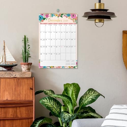 2026 Calendar - 2026 Wall Calendar, Jul. 2025 - Dec. 2026, 12" x 17", 18 Months Wall Calendar 2026 with Premium Paper, Strong Twin-Wire Binding, Perfect for Home & Office Planning - Floral 8