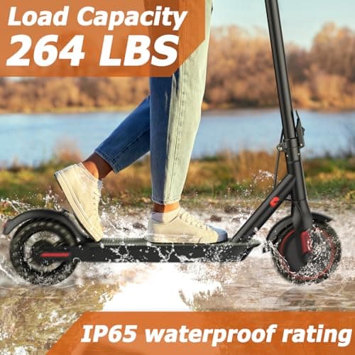 Qlaway 8.5" E Scooter for Adults 19 MPH 350W Motor 187.2WH Battery, Motorized Scooter Up to 15 Miles Range, Foldable, Bearing 265 LBS/APP Control 7