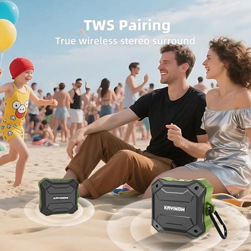 Portable Bluetooth Speaker with IPX7 Waterproofing and Shockproofing, TWS Stereo Pairing and Hands-Free Calling, 12H Playtime, Small Wireless Speaker for Outdoor Scenarios Travel Beach Shower 7