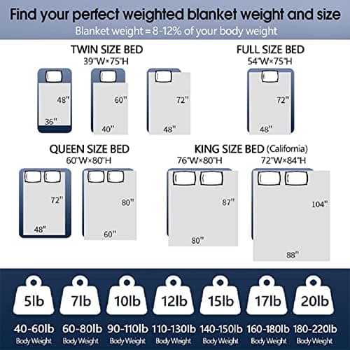 CYMULA Weighted Blanket for Adults (15lbs 60"x80" Queen Size) - Cooling Breathable Heavy Blankets for Summer Winter - Ultra Microfiber Soft Comfort Throw with Glass Beads - Gifts for Men/Women 6