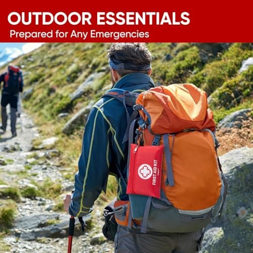 PTEROMY 150 Piece Mini First Aid Kit, Portable Small Emergency Kits Compact 1st Aid Kit for Car, Travel, Home, Camping, Outdoor, Hiking 5