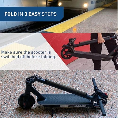 Hiboy S2 Lite Electric Scooter - 6.5" Solid Tires - Up to 10.6 Miles Long-Range & 13 MPH Portable Folding Commuting Scooter for Teens/Adults (Black) 6