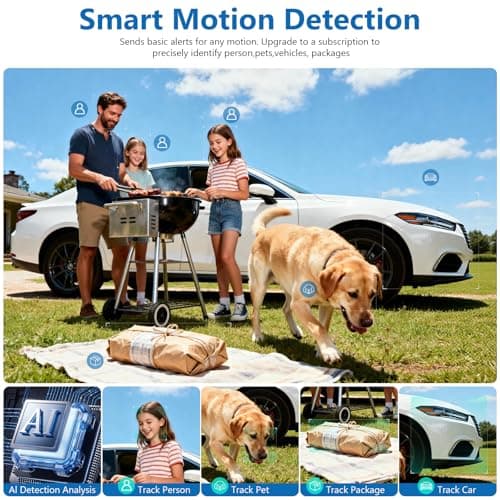 2K Security Camera Wireless Outdoor,Solar Powered WiFi Cameras for Home Security with Motion Detection,Color Night Vision(Spotlight),Instant Alert,2-Way Audio,Siren&SD/Cloud Storage,IP65,2.4GHz,2 Pack 8