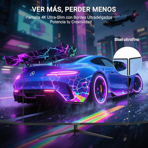 32 Inch 4K Monitor, UHD(3840 x 2160) Fast IPS Computer Monitor, 3000:1 Contrast, sRGB 120%, Blue Light Filter, Free-Sync, Eye Care Screen With HDMI, DisplayPort for Home and Office, VESA(100x100mm) 4