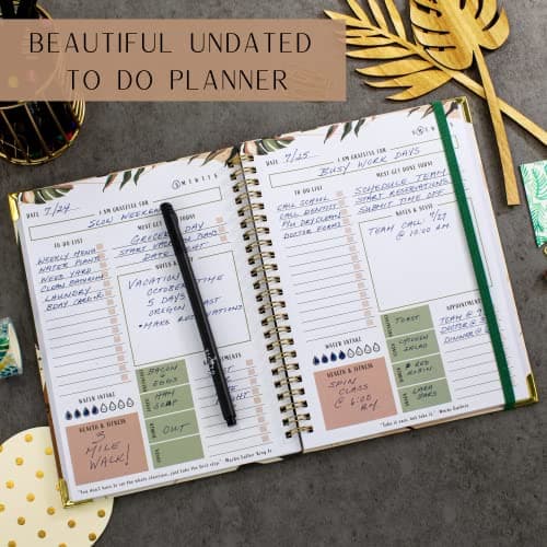 Beautiful To Do List Notebook - Aesthetic Daily Planner to Easily Organize Your Tasks And Boost Productivity - Stylish Undated Planner And School or Office Supplies For Women 2
