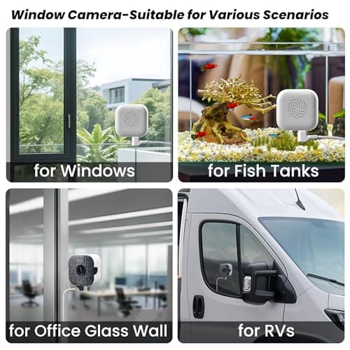 2K Window Camera with 32GB Memory Card, 5GHz & 2.4GHz WiFi Indoor Cameras for Home Security with AI Starlight Color Night Vision, AI Person & Motion Detection, Easy & Quick Install, 24/7 Recording 6