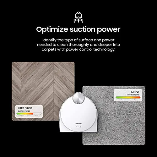 SAMSUNG Jet Bot AI+ Robot Vacuum Cleaner w/ Object Recognition, Intelligent Cleaning, Clean Station, 5-Layer Filter, Touchless Dust Removal for Hardwood Floors, Carpets, VR50T95735W, White 6