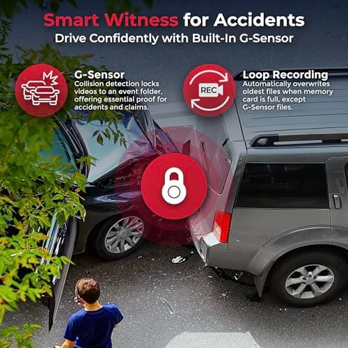 B+L USA 4K Premium 3 Channel Dash Cam with Sony STARVIS IMX Sensors 4K Front + 2K Rear + 1080P FHD Inside Dash Camera for Cars, Night Vision, WiFi, GPS, G-Sensor Safety, Free MicroSD 64GB Card 8