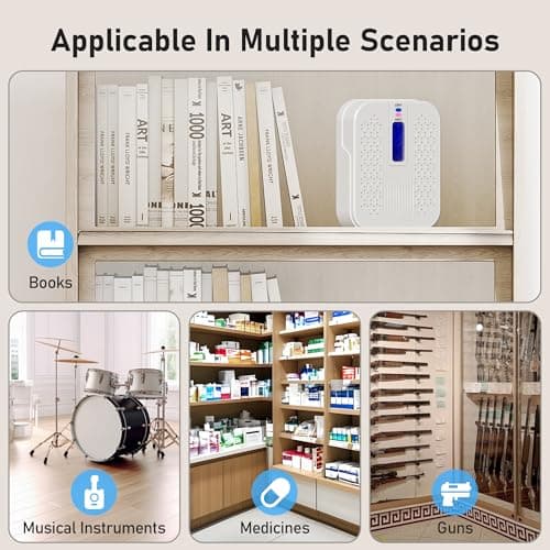 Rechargeable Small Dehumidifier, Portable Mini Dehumidifier for Bathroom, Highly Efficient Dehumidification, Energy Saving, Suitable for Closet, Cars, Wardrobes, Bookcases 5