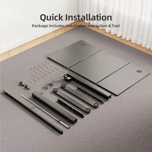 INNOVAR Electric Standing Desk, Adjustable Height Stand up Desks, 48 x 24 Inches Sit Stand up Desk for Home Office Computing, 3-Preset Memory Height Ergonomic Rising Desks, Black 9