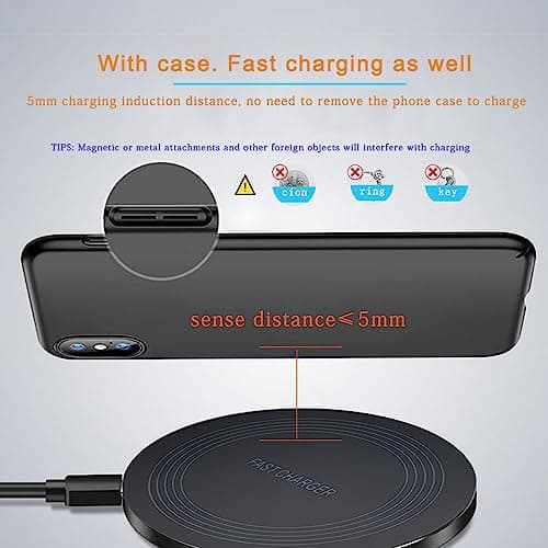 Wireless Charger, Charging Pad, 20W Wireless Phone Charger Compatible with Samsung Galaxy S24 S23 S22 S21 S20, Pixel 9//8/7/6, iPhone 16 15 14 13 12 11 5