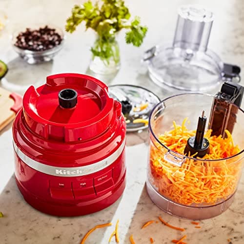 KitchenAid KFP0718ER 7-Cup Food Processor Chop, Puree, Shred and Slice - Empire Red 7