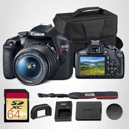 Canon EOS Rebel T7 DSLR Camera | 24.1MP APS-C CMOS Sensor with DIGIC 4+ Image Processor | Built-in Wi-Fi & NFC | EF Lens Compatible Beginner Photography Camera Kit with Shoulder Bag and 64GB Card 6