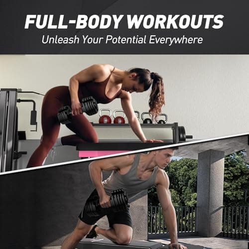 Adjustable Dumbbell Set of 2, 65 lb/95 lb Single Weight, 15-in-1, Fast Adjust Weight Handle, Quick-Lock Adjustable Dumbbell Series for Full Body Workout (95 LB Each (Pair)) 7