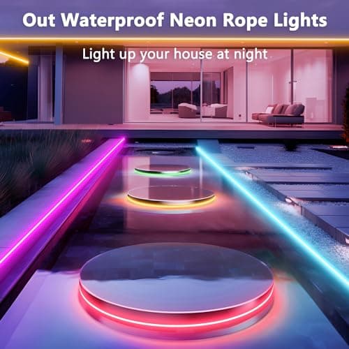 YILINM Neon RGB Rope Lights,IP67 Waterproof,Flexible Led Rope Lights,Control with App/Remote,Music Sync,for Gaming Room Living Bedroom Wall Decor (20FT) 6