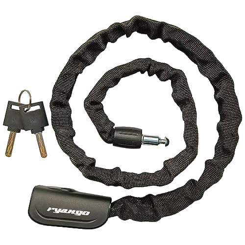RYANGO Heavy Duty Anti Theft Bike Chain Lock, 2 Keys - Bicycle, Motorcycle, E-Bike, Scooter, Gate, Door, Fence