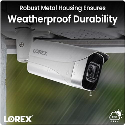 Lorex Fusion 4K Metal Bullet Camera – PoE Wired Home Security Add-On Camera - Motion Detection, Color Night Vision, Long Range IR, Weatherproof, Ultra HD Indoor & Outdoor Surveillance (White) 5