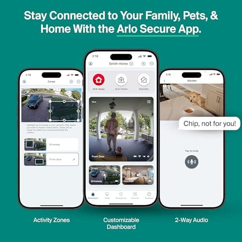 Arlo Essential Security Camera Wireless Outdoor 2K (3rd Gen, 2025 Release) - Battery Power, Person Recognition, Package Detection, Animated Preview, 1-Month Trial of Secure Plan, 3 Cam, White 6