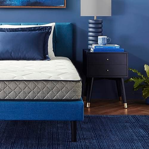 Amazon Basics Premium Memory Foam Mattress, CertiPUR-US Certified, Medium, 7-inch, Twin, White & Gray