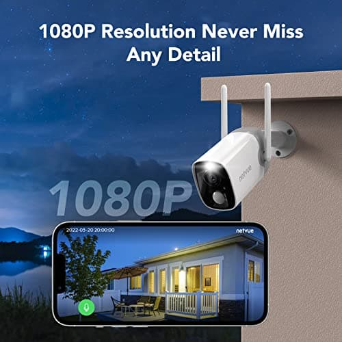 NETVUE Security Camera Wireless Outdoor, 2K Color Night Vision AI Motion Detection, WiFi Home Outdoor Camera, IP65 Weatherproof, 2 Way Audio, Spotlight Siren Alarm, Cloud/SD Storage 9