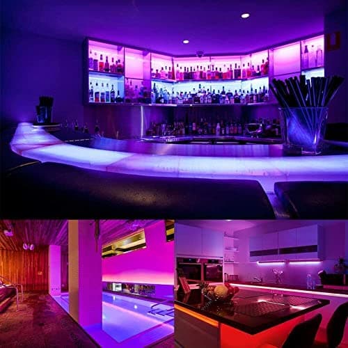 KLEZNRNI 32.8ft(2X16.4ft) Led Strip Lights, Color Changing LED Strip Lights RGB Light Strip with Remote, Flexible Led Strip Lights, for Indoor Use 5