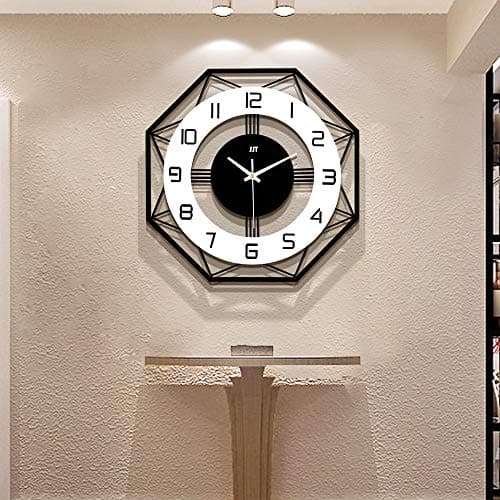 JUJUDA Large Wall Clocks for Living Room Decor Modern Silent Wall Clock for Home House Kitchen Bedroom Decorative Big Wall Clock Non Ticking Battery Operated Quartz for Bathroom Outdoor Indoor 17 in
