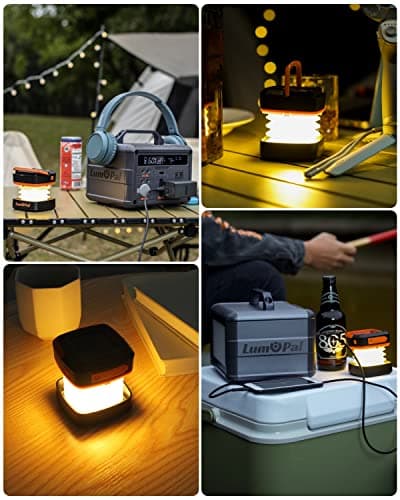 Lumopal Collapsible Solar Camping Light - Rechargeable LED Portable USB Solar Lamp, IP54 Waterproof for Backpacking, Emergency Charger 9