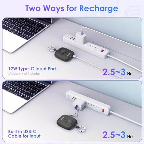 Small Portable Charger 5000mAh,iWatch Wireless Charger Mini Power Bank with Built-in Cable,Travel Keychain Charger for Apple Watch 11/10/9/8/Ultra/7/6/Se/5/4,iPhone 17/16/15/14/13/12,Android Phone 5