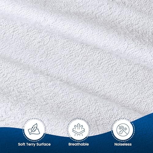 Utopia Bedding Waterproof Mattress Protector Twin Size, Premium 200 GSM Terry Mattress Cover, Soft & Breathable Bed Cover, Fitted Sheet Style with Stretchable Deep Pockets 15" (White) 8