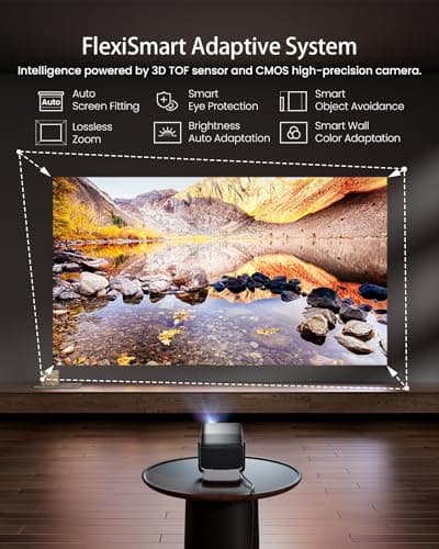 JMGO N1S Ultra 4K Triple Laser Projector with WiFi and Bluetooth, 2800 ISO Lumens, Google TV, 360° Sensorless Picture Correction, 300", HDR10, 20W Dolby Digital Plus, 3D-Active, Smart and Portable 7