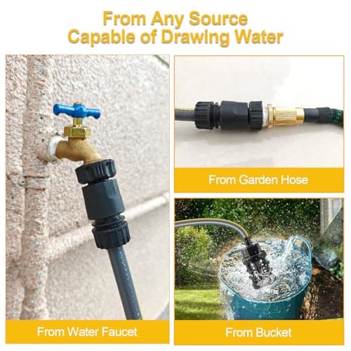 Cordless Pressure Washer with Faucet & Garden Hose Connector, 5.0Ah Battery, 2000PSI MAX Portable Pressure Washer with Brushless Motor, 4 Speed Adjustment LCD Touch Screen, 6-in-1 Nozzle 5