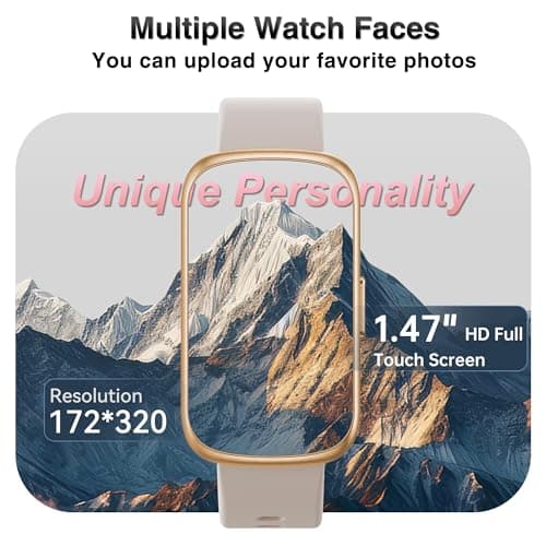 Fitness Tracker, Smart Watches for Women Men with 24/7 Heart Rate/Blood Pressure/Blood Oxygen Monitor, Sleep Tracker, Calories&Step Counter, IP68 Waterproof Health Activity Trackers for Android&iPhone 6