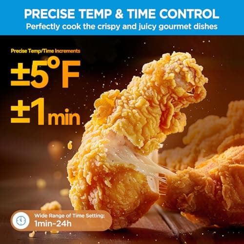 Midea Flexify French Door Toaster Oven Air Fryer Combo, 26.4 QT, Extra Large Air Fryer Countertop Oven 10-in-1 Combo, 25% Faster Cooking and 90% Less Oil, Stainless Steel 9