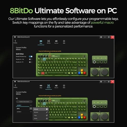 AKNES 8Bitdo Retro Mechanical Keyboard, Hot Swappable, Dual Super Programmable Buttons, RGB Backlight Gaming TKL Keyboard with 87 Keys, Bluetooth/2.4G/USB-C for Windows & Android-X Box Edition 6