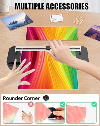 Laminator, A3 Laminator Machine with Built-in Trimmer, 70 Seconds Quick Warm-Up, Cold and Thermal Laminating with 50 Sheets, NTC Technology for Home Office School (A3+50pics) 5