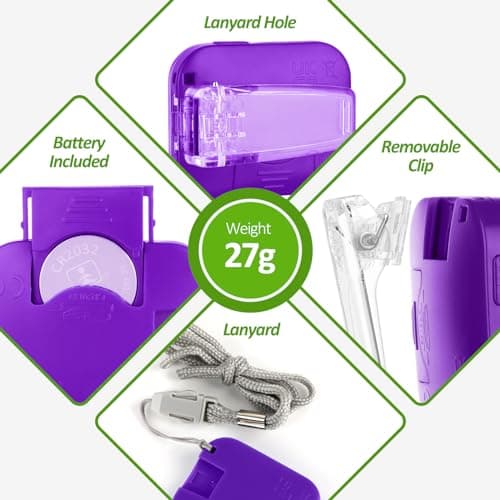3D Pedometer for Walking, Simple Step Counter for Walking with Removable Clip and Lanyard, Accurate Pedometers for Steps, Step Tracker with Large Display for Men Women and Kids (Purple) 5