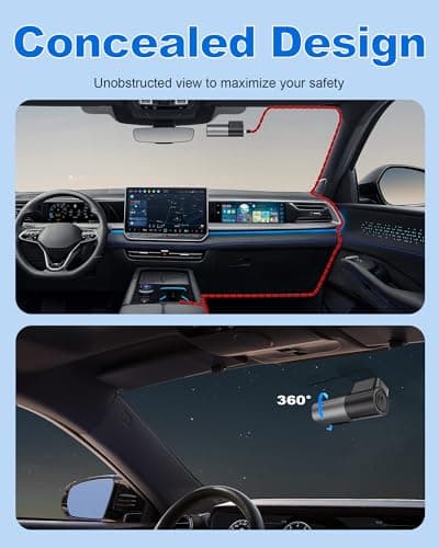 AntZhengtu 2K 1440P QHD Dash Cam for Cars, 32G TF Card Included, Front Car Camera with Wi-Fi, APP Control,Night Vision, G-Sensor,Loop Recording, Support 24 Hours Parking Mode, Support 256GB Max (32GB) 8