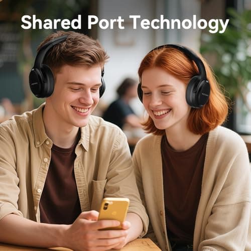 MZYDM Bluetooth Headphones Over Ear, 40 Hours Playtime Wireless Headphones with Microphone,5.3 Bluetooth, HiFi Stereo Foldable Lightweight Headset, for Travel Work Cellphone(Black) 8