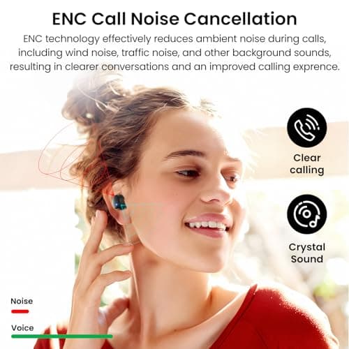TOZO T12 Wireless Earbuds Bluetooth 5.3 Headphones, Call ENC Noise Cancelling Mic, 55Hrs Playtime App Customize EQ IPX8 Waterproof LED Digital Display Premium Sound Headset 6