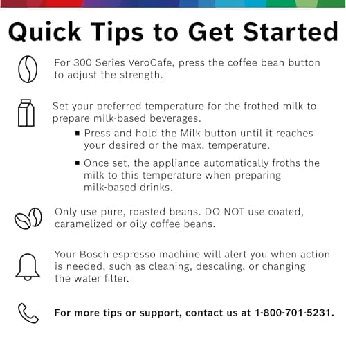 Bosch 300 Series Fully Automatic Espresso and Coffee Machine – One Touch Milk Drinks, Built-In Ceramic Grinder, In-Cup Frother, Easy Clean and Descale, Black TIU20109 5