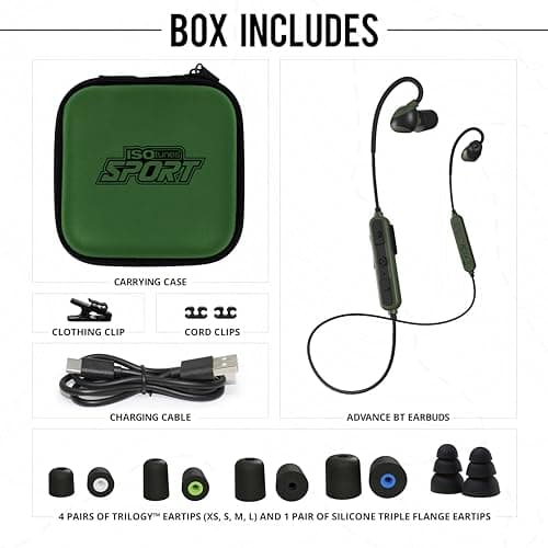 ISOtunes Sport Advance BT Shooting Earbuds: Tactical Bluetooth Hearing Protection (OD Green) 5