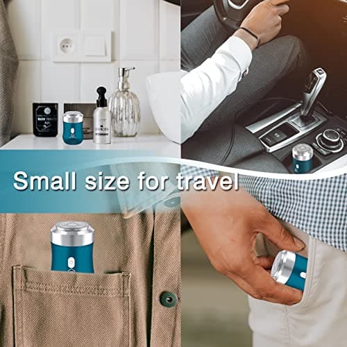 Opdooke Mini Electric Razor,Wet Dry Electric Shavers for Men Women,30 Day Battery Life,Powerful Men's Shaver Used for face Chest Leg Shaving,Travel Size Toiletries for Travel Car Home,Blue 6