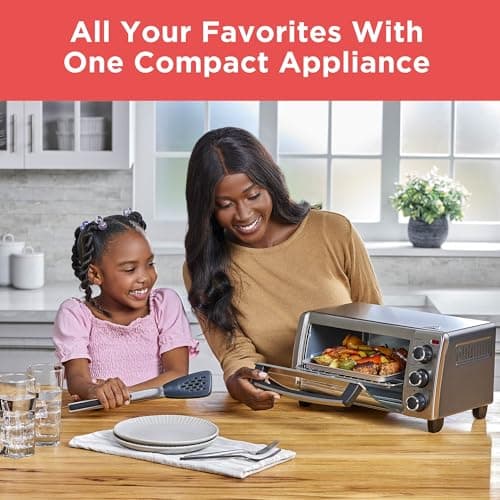 BLACK+DECKER TO1313SBD Toaster Oven, 15.47 Inch, Silver 6